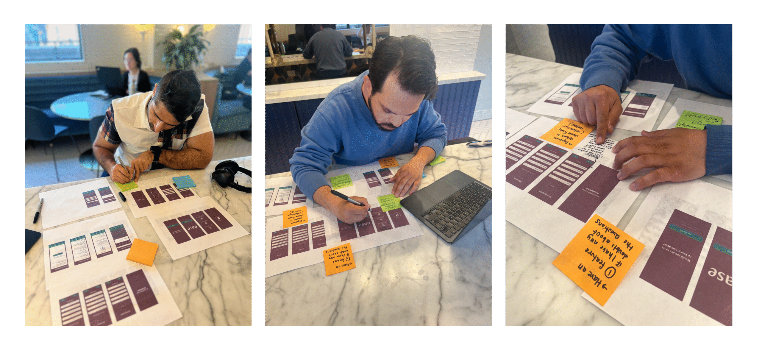 Usability testing session