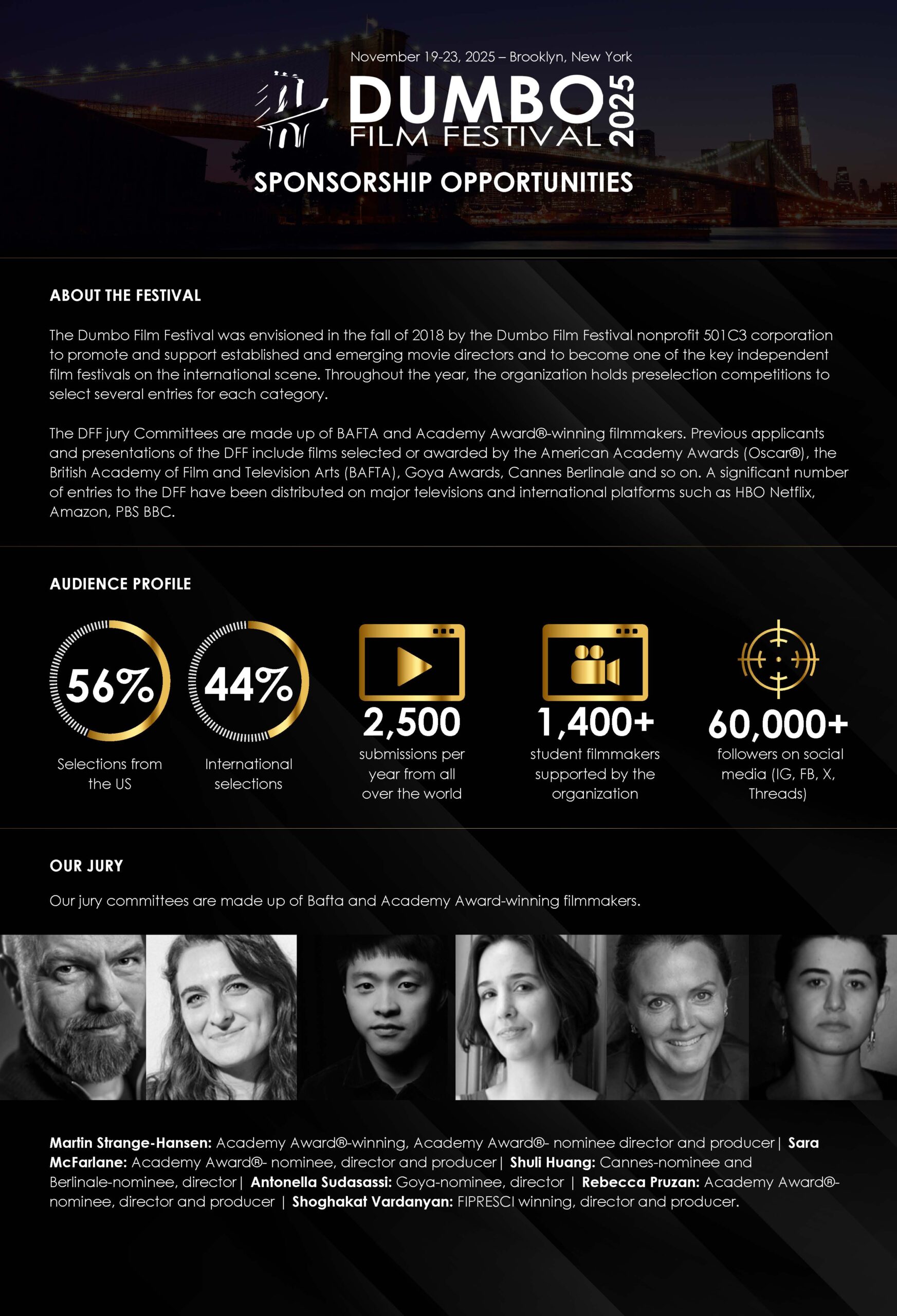 DUMBO Film Festival Sponsorship One-pager
